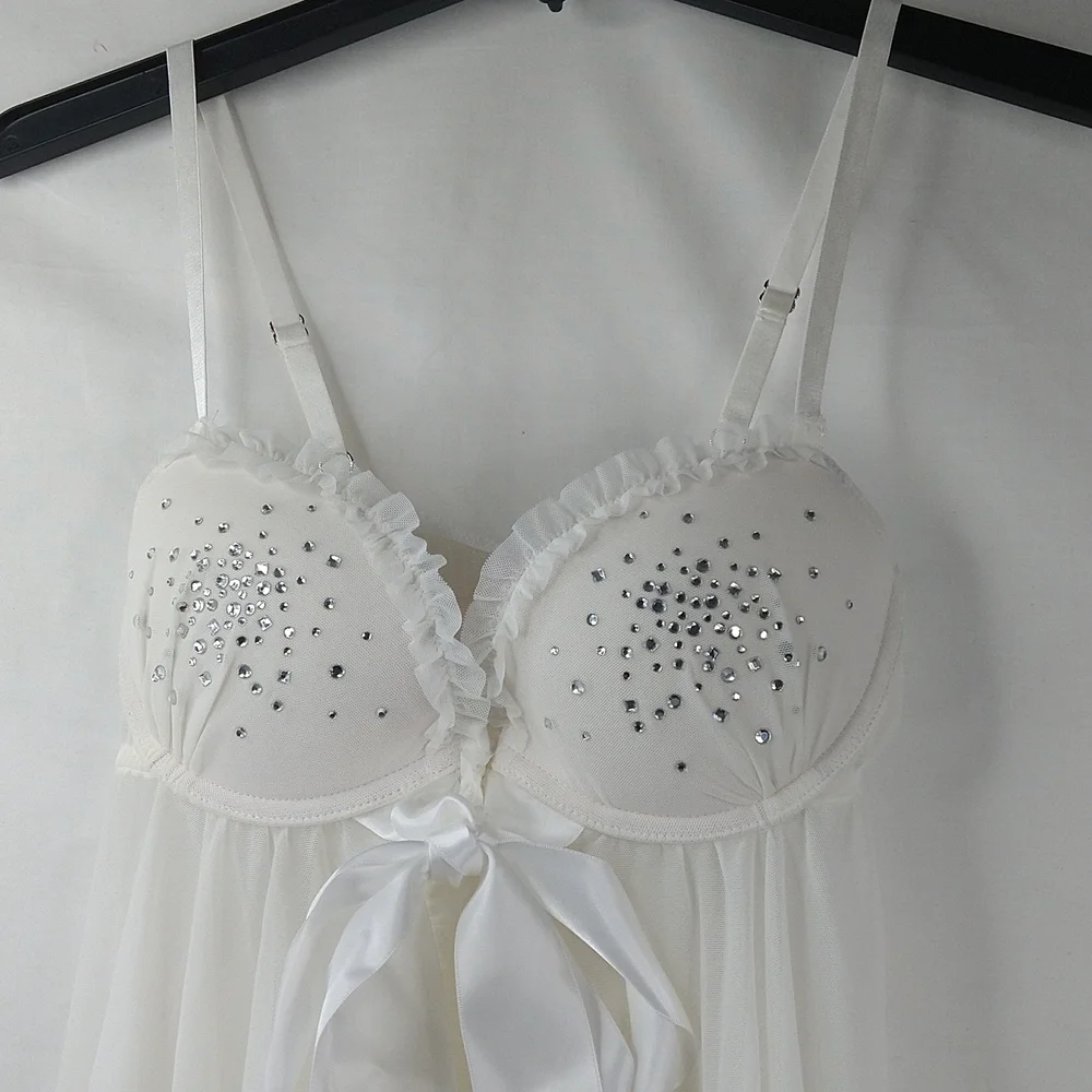 Victoria's Secret Off White Babydoll Lingerie Size: 36B - Picture 2 of 10